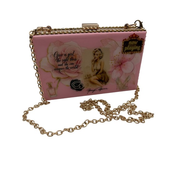 Handbags - Pink Acrylic Box Crossbody Shoulder Bag Purse